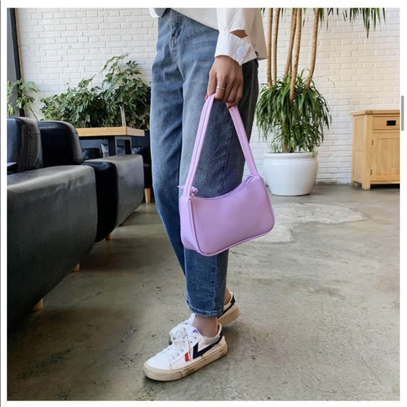 Lilac Hobo Purse Small Bag Fashion Trendy - Picture 6 of 16